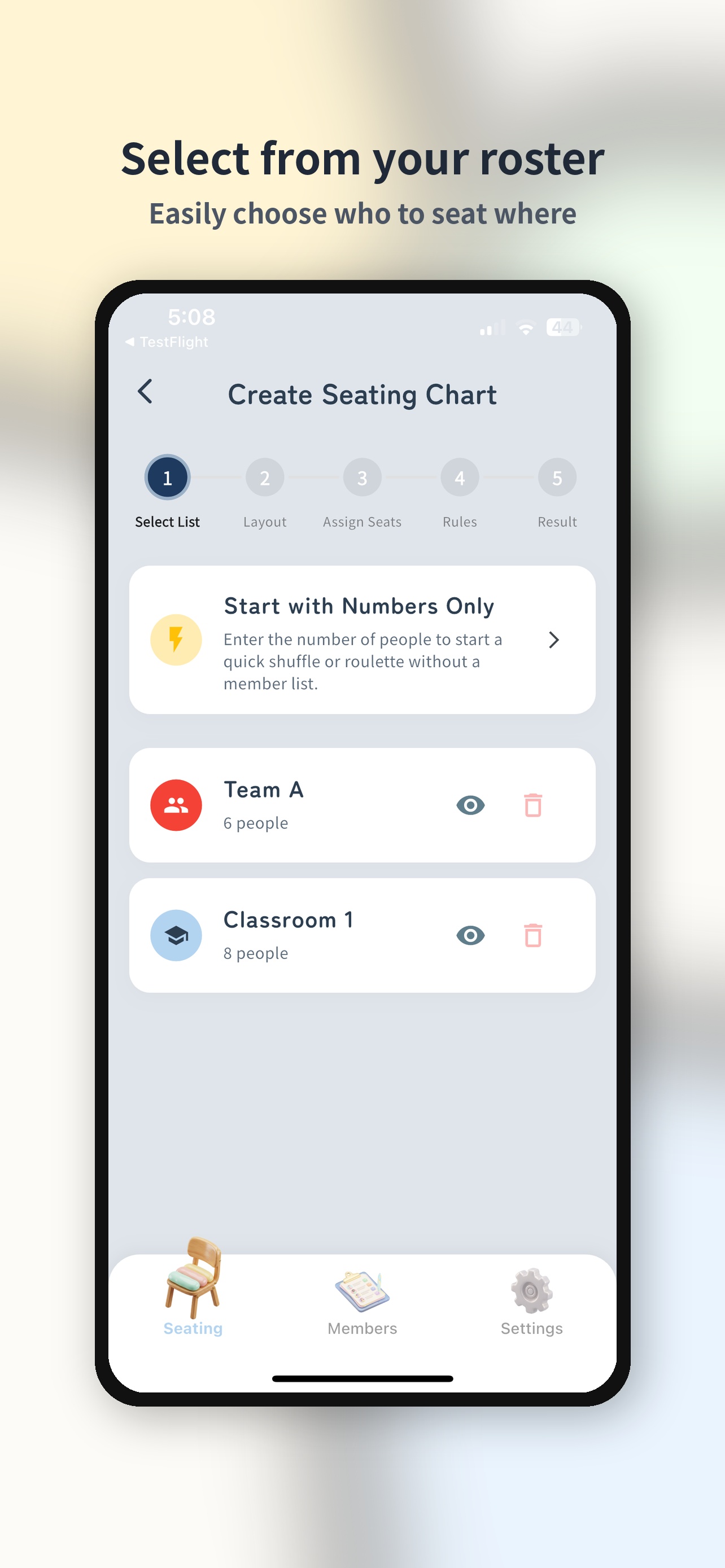 Instant Roster Creation